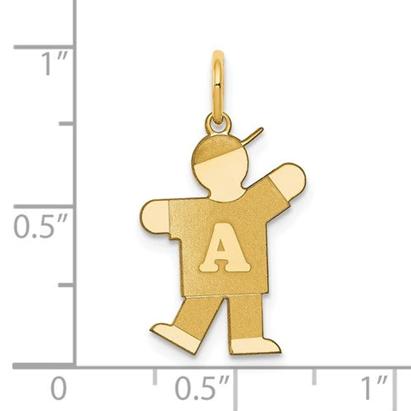14K Alphabet Boy - 14K Yellow Gold