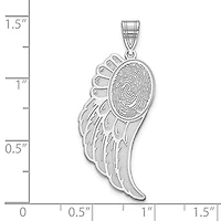 Angel Wing Fingerprint Charm - Sterling Silver