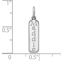 Vertical Bar Name Pendants - Sterling Silver