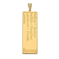 (Up to 8 Names) Name Family Pendant - Sterling Silver