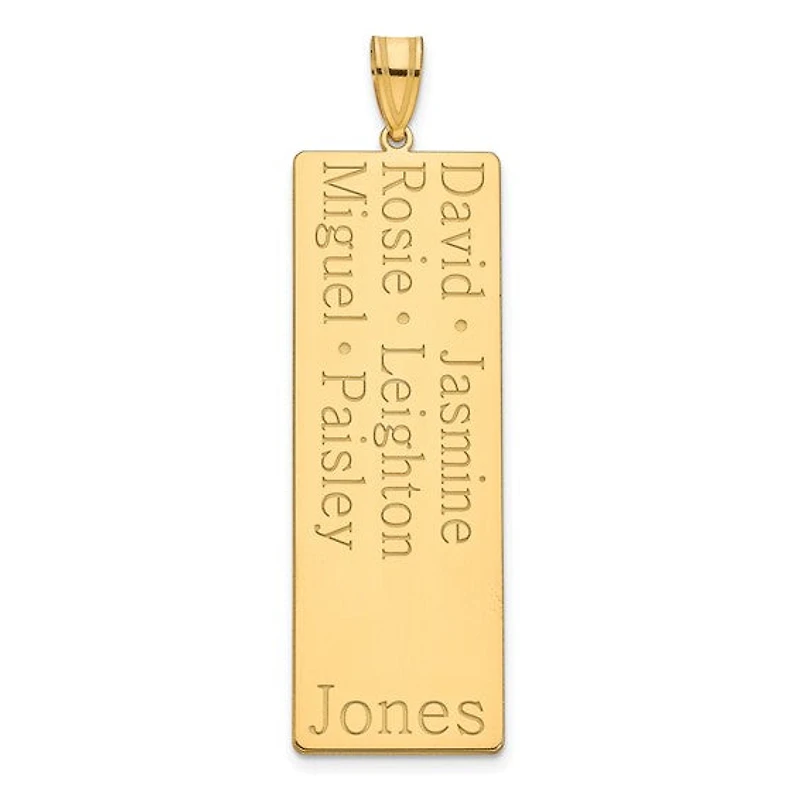 (Up to 8 Names) Name Family Pendant - Sterling Silver