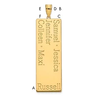 (Up to 8 Names) Name Family Pendant - Sterling Silver