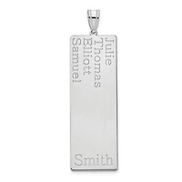 (Up to 8 Names) Name Family Pendant - Sterling Silver