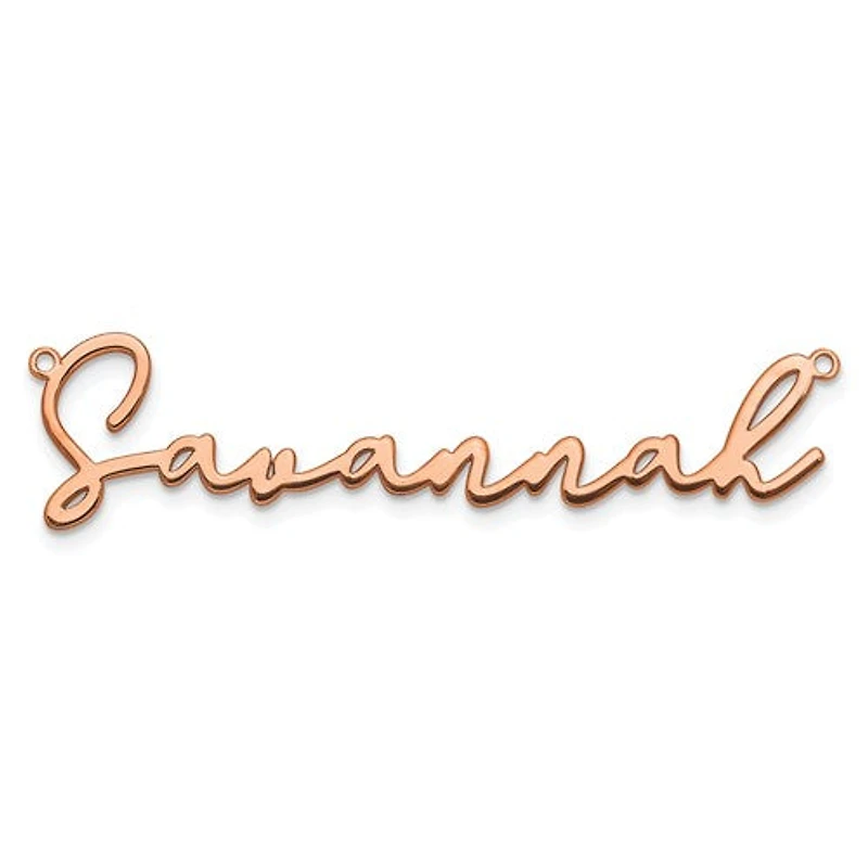 Personalized Polished Bathinda Font Name Plate with 1mm 18" Cable Chain