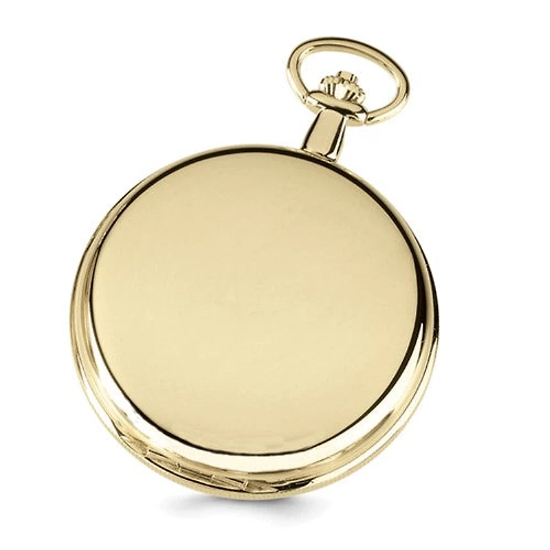 Charles Hubert 14k Gold Finish White Dial Pocket Watch