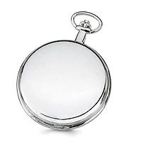 Charles Hubert Chrome-finish White Skeleton Dial Pocket Watch