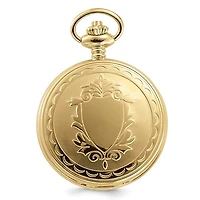 Charles Hubert Gold Finish Off-White Dial with Date Pocket Watch