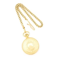 Charles Hubert Gold Finish Off-White Dial with Date Pocket Watch