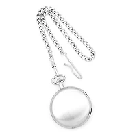Charles Hubert Satin Chrome Finish Brass Pocket Watch