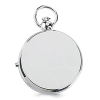 Charles Hubert Chrome Finish Brass Photo Insert Pocket Watch