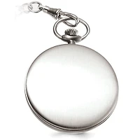 Charles Hubert Stainless Steel Open Face Tritium Quartz Pocket Watch