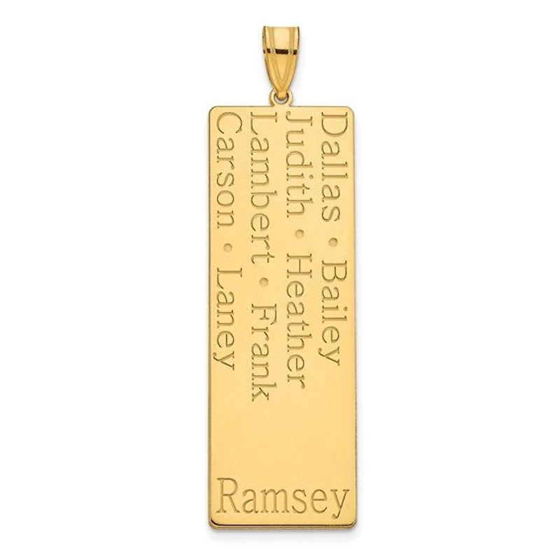 (Up to 8 Names) Name Family Pendant - Sterling Silver