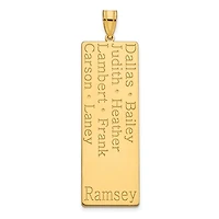 (Up to 8 Names) Name Family Pendant - Sterling Silver