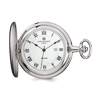 Charles Hubert Chrome Finish White Dial Pocket Watch