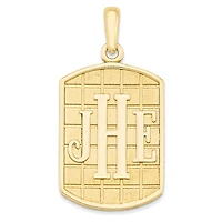 Casted High Polished Antiqued or Sandblast Monogram Pendant - Sterling Silver