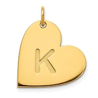 Initial Heart Charms - Sterling Silver