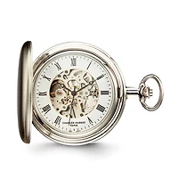 Charles Hubert Satin Chrome Finish Brass Pocket Watch
