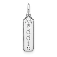 Vertical Bar Name Pendants - Sterling Silver