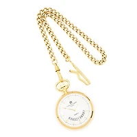 Charles Hubert 14K Gold Finish White Dial Gold Pocket Watch