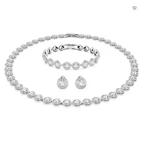 Swarovski Una Angelic set, Round cut, White, Rhodium plated 5367853