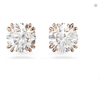Swarovski Constella stud earrings, Round cut, White, Rose gold-tone plated - 5638801/5648994 (SS)