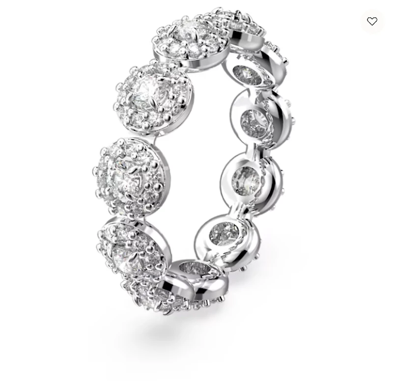 Swarovski Constella Ring Pavé, White, Rhodium plated