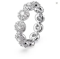 Swarovski Constella Ring Pavé, White, Rhodium plated