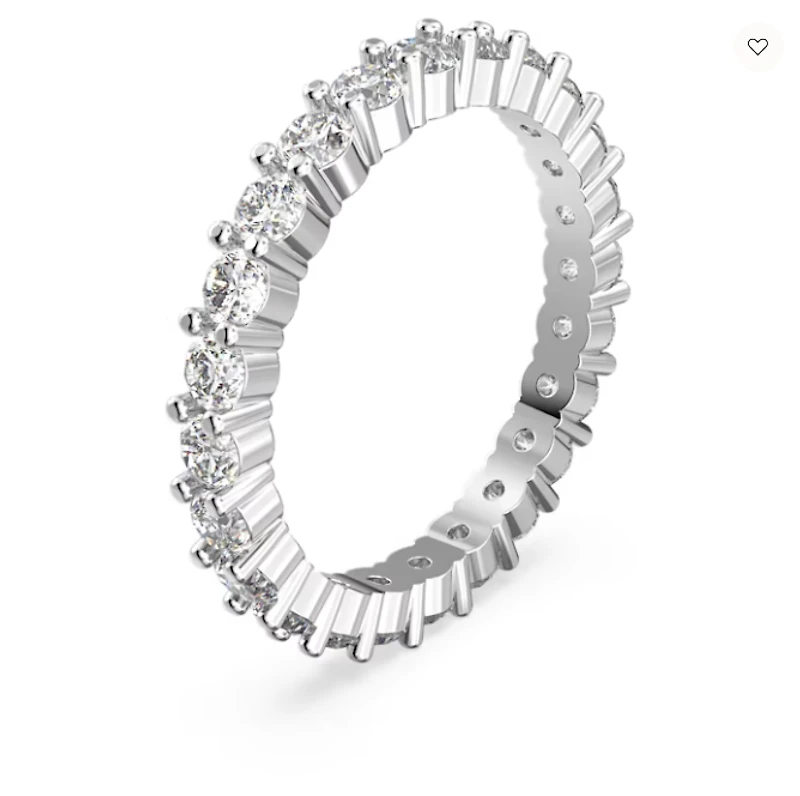 Swarovski Constella Ring Set (2), Princess Cut, White, Rhodium Plated - 5647662