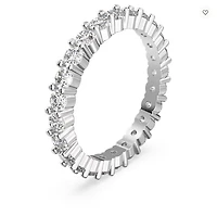Swarovski Constella Ring Set (2), Princess Cut, White, Rhodium Plated - 5647662