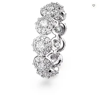 Swarovski Constella Ring Pavé, White, Rhodium plated