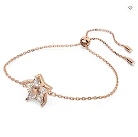 Swarovski Stella Bracelet Kite Cut, Star, White, Rose Gold-tone Plated - 5645460- Discontinued