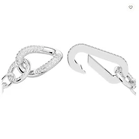 Swarovski Dextera Bracelet Pavé, Mixed Links, White, Rhodium Plated - 5642598