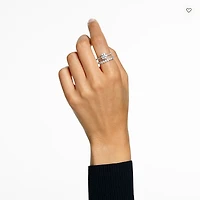 Swarovski Constella Ring Set (2), Princess Cut, White, Rhodium Plated - 5647662