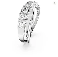 Swarovski Twist Ring White, Rhodium Plated - 5572724