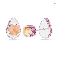 Swarovski Orbita Stud Earrings Drop Cut, Multicoloured, Rhodium Plated 5641407- Discontinued