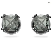 Swarovski Millenia Stud earrings Square Cut, Black, Ruthenium Plated - 5642511