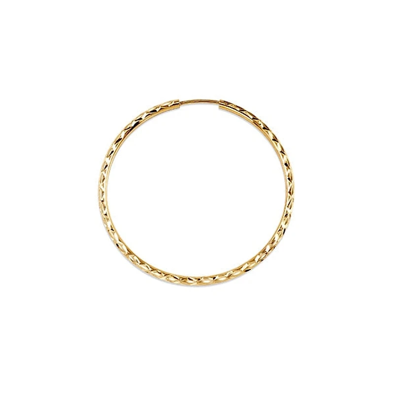 10K Yellow Gold 40mm Sleeper/Keeper/Hoop Earrings