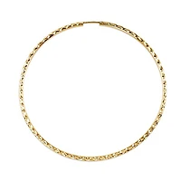 10K Yellow Gold 60mm Sleeper/Keeper/Hoop Earrings