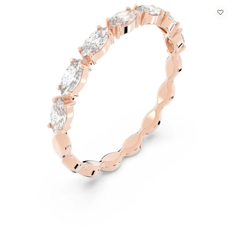 Swarovski Vittore Ring Marquise Cut, White, Rose Gold-tone Plated - 5366583