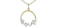 10K Yellow Gold 0.50cttw Diamond Necklace, 18"