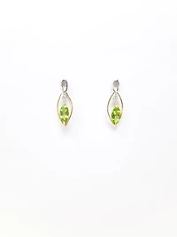 Peridot and Diamond Earrings