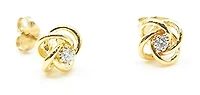 10K Yellow Gold 0.10cttw Canadian Diamond Earrings