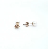 14K Yellow Gold 4.5-5.0mm Cultured Pearl Earrings with Butterfly Backs
