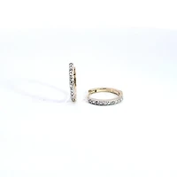 10K Gold 0.05cttw Diamond Hoop / Huggie Earrings