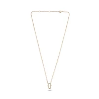 14K White Gold Diamond Necklace, 18"