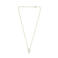 14K White Gold Diamond Necklace, 18"