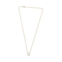14K White Gold Diamond Quatrefoil Necklace, 18"