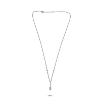 14K White Gold Diamond "Y" Shaped Necklace, 18"