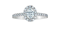 14K Gold 0.84cttw Lab Grown Oval Diamond Engagement Ring - / 4