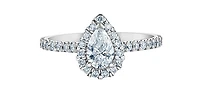 14K Gold 0.92cttw Lab Grown Diamond Pear Shape Engagement Ring - / 4